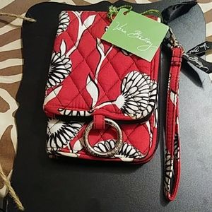 Red/Black/White Double ID Wristlet